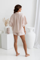 Piper 100% Linen Set - Light Pink